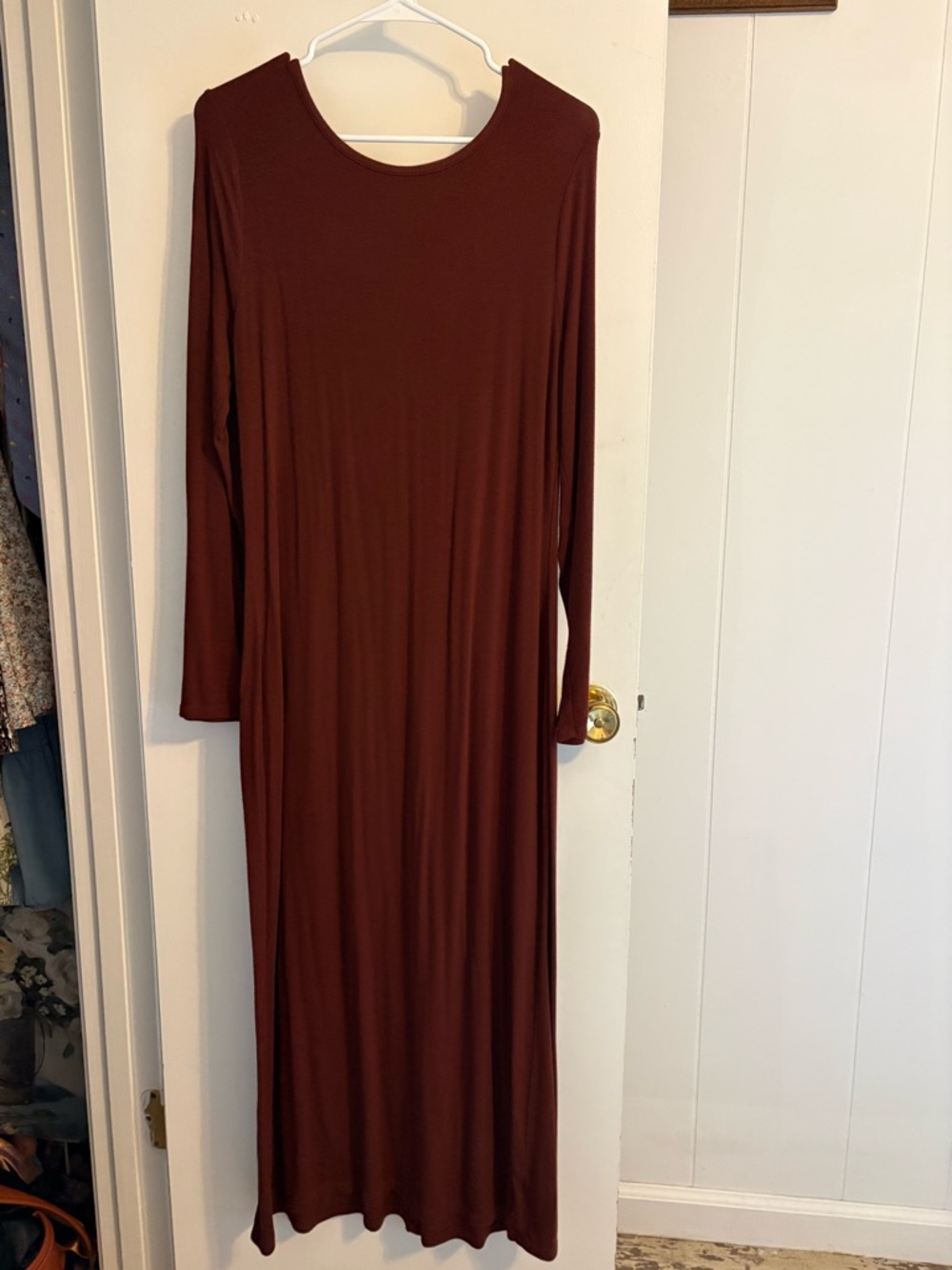 a new day Long Sleeve Maxi Dress in Deep Brown
